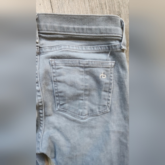 Rag & Bone Women's Gray Distress Ankle Skinny Jeans - Picture 5 of 6